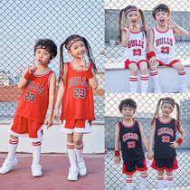 Bulls Jordan No 23 childrens jersey Childrens baby sports basketball suit set Boy girl Boy version