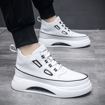 High Bunch Shoes Sports Casual Thick Bottom Small White Shoes Air Cushion Trendy Shoes Han Edition 100 Hitch Heightened White Board Shoes Mens Shoes