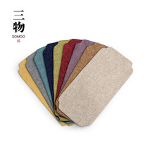 Three things cotton and linen small tea towel Tea mat Linen zen fabric mat Japanese small waterproof small tea mat Red
