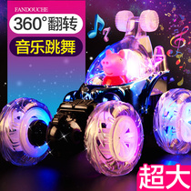 Tumbling stunt car dump truck remote control car off-road remote control car model charging dynamic racing car childrens toy car boy