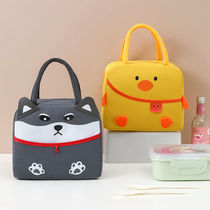 Bowl bag primary school students insulation lunch box bag thickened waterproof handbag large large capacity bento lunch hand bag