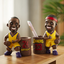 Creative Basketball NBA star Pen Holder Kobe James creative resin craft ornaments birthday gift for boys