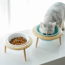 Cat Bowl Pet Ceramic Cat Basin Cute Drinking Water Bowl Cat Food Bowl Infant Cat Anti-Roll Small Dog Rangedog Bowl