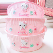 Cute cartoon washbasin children's home plastic basin pink girl heart cute baby baby wash buttocks small basin