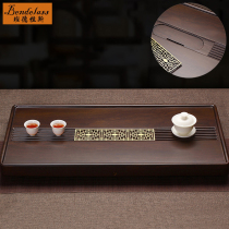 Solid Wood tea tray household light luxury modern simple new Chinese style Ebony whole drainage tea sea automatic integration