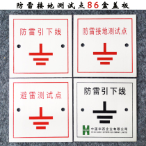 Type 86 lightning protection grounding test point cover plate 100 boxes panel lightning protection lead down line logo sign custom-made LOGO