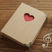  Clumsy wood Loose-leaf book in the name of love Retro diy handmade memorial album Baby couple travel love paste album