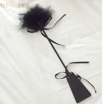 Sexy flirting feathers hand-slap folding fan sex toys adult sm passion womens equipment tools underwear tease men