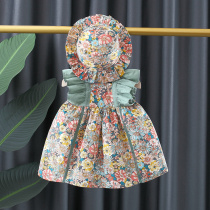  Baby girl summer skirt 2 childrens Western style girl 3 childrens sundress One-year-old girl floral dress summer