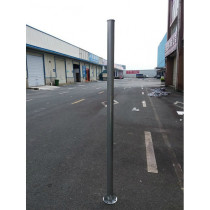 Custom traffic sign pole column length 2 meters 2 5 meters 3 meters galvanized pipe flange pole road sign pole 2 meters