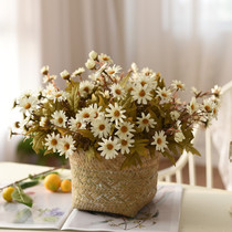 Small Daisy Emulation Flower Bouquet Bedroom Decoration Table Floral Art Fake Flowers Foreign Chamomile Flowers Furnishing Photo Photographic Props