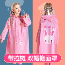 Childrens raincoat big child girls suit waterproof full body nursery school baby school clothes kid rain cape thickened