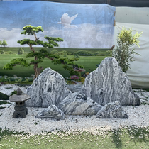 Snowwave Stone Landscape View Stone Slicing Combined Chinese Courtyard Garden Building View Fake Mountain Stone Decoration Pendulum natural Taishan Stone