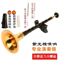 Rosewood Suona full set of professional B- drop beginners D-key entry National Traditional playing instrument big and small horn