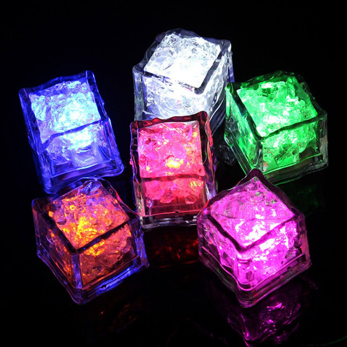 Luminescent water-shining ice block waterproof tattoo lamp flashing colorful discolored LED toys decorative gifts