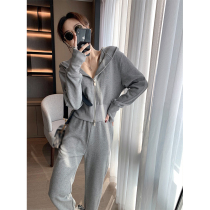 2021 Early autumn new advanced senses Lean Sports Casual Fashion Short necropolis Two suits for women in spring and autumn