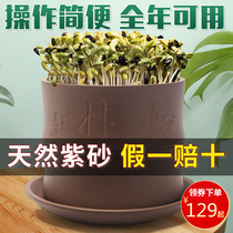 Bean sprouts Time purple sand bean sprouts artifact household hair bean sprouts machine pot sprouting basin large capacity bean tooth raw Basin