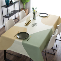 Color pebbles small fresh waterproof anti-scalding rectangular dining table round table fabric tea table mat TV cabinet cover cloth