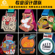Anti-epidemic memorial medal Taekwondo martial arts marathon games children kindergarten medal customized customized