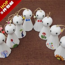  New Twelve Constellations Sunny Day doll Japanese style small wind chimes Pendant Birthday gift pendant Ceramic jewelry