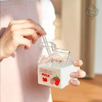 Milk cup Suitable for microwave heating Net Red overnight oat breakfast cup Exquisite Japanese premium sense coffee cup