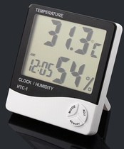 Manufacturer direct sales HTC-1 indoor electronic thermometer alarm clock creative home big screen gift