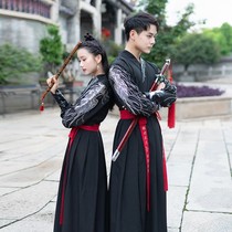 Chinese style Hanfu male students ancient style mens fairy Qi original couple ancient costume Knight scholar youth red and black