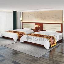 Guesthouse Bed Full Suite Hotel Bed Custom Mark Single Room Folk Furniture Chain Apartment Hostel house manufacturer Direct sale