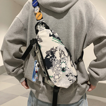 Oblique Satchel male tide Street Tide Individuality Chest Bag Hip Hop Trampoline Single Shoulder Bag Womens Day Family sports Cross-pack