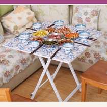 Household folding table Portable simple dining table Modern simple round table New small apartment round convenient dining table