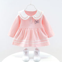  1-2-3 years old girls Korean autumn top 6-12 months old female baby spring baby autumn little princess T-shirt tide