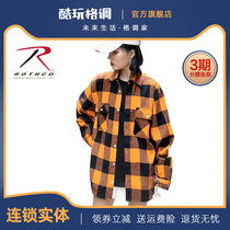 Rothco American Tide Brand Flannel Shirt Flannel Plaid Shirt Thick Men and Women Couple Coats