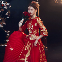 Xiuhe dress bride 2021 new summer Chinese wedding wedding dress show kimono female thin toast wedding dress