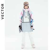 VECTOR ski suit womens suit thick warm waterproof veneer double board outdoor high-end trend ski dress winter