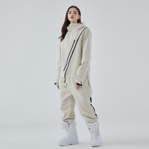 Air Pose ski suit mens and womens one-piece veneer double board new winter Korea Tide brand suit waterproof