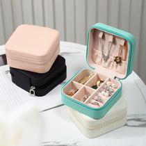 Travel jewelry box storage box small travel portable storage artifact necklace ring earrings earrings earrings stud hand accessories