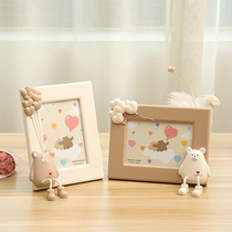 7 inch creative cute photo frame set-up table photo ornaments childrens room desktop photo frame cartoon mouse home decorations