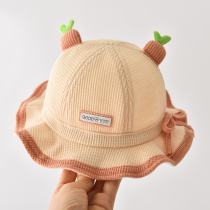 Baby hat spring and autumn fisherman hat new childrens hat girls sunscreen hat adjustable baby basin hat female treasure