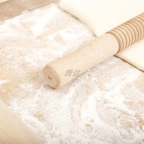 Solid wood spiral pattern rolling surface pattern thread commercial non-stick baking roller Siu leather rolling pin