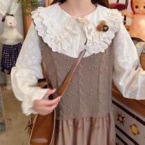 Mori female retro Japanese doll collar embroidered princess shirt spring 2022 new academic style girl foreign style