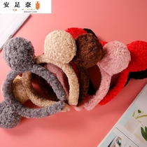 Cartoon Mickey Wash Face Headband Hair Band Female Simple Hair Band Korea Net Red Cute Hair Band Sweet Anti-slip Headband