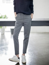 Gray suit pants womens summer Spring and Autumn New straight loose thin nine foot pants high-end professional casual pants
