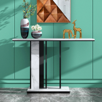 Nordic entrance table Light luxury wind against the wall narrow table Rock slatted case End view table Home decoration entrance cabinet Modern and simple