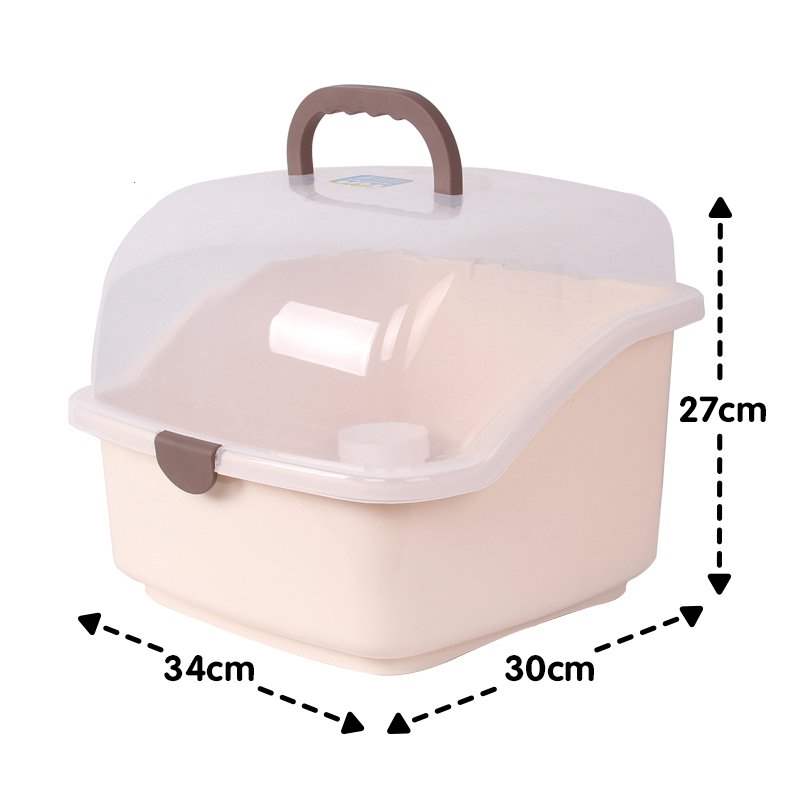 Clamshell bottle holder Baby supplies storage box dustproof cutlery box Storage box Baby cutlery drain basket