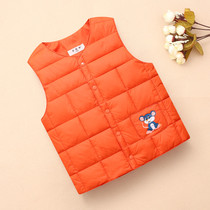 Milang Gentry childrens vest autumn winter mens and womens vests baby down cotton liner outside the baby kindergarten shoulder