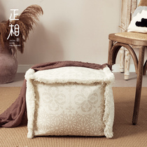 Indian hand-held home can be disassembled and washed on the ground home light luxury shoes stool stool futon living room tatami cushion