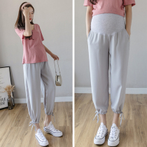Pregnant women pants summer thin style outside wear fashion wide legs leg leg pair of small Man 150 casual spring summer pants