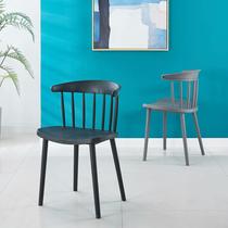 Large Windsor chair American modern minimalist dining chair Home Plastic backrest Leisure talks Chair Café Café Chair