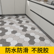 Kitchen floor sticker self-adhesive waterproof anti-slip special floor tile sticker ground Ugly Toilet Floor Sticker