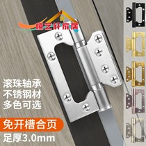 New stainless steel 4-inch 304 positive mark primary-secondary hinge bedroom door with notched ball bearing hinge